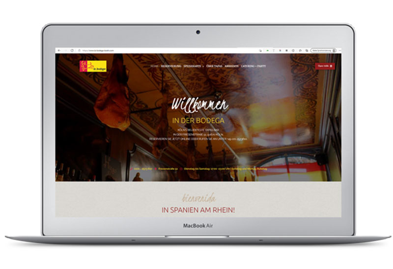 Webseite Restaurant La Bodega